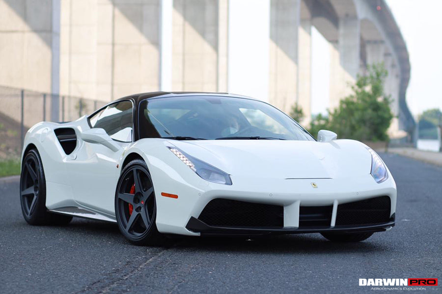 Ferrari 488 GTB/Spyder Dry Carbon Fiber Side Air Intake Fins 2015-2019