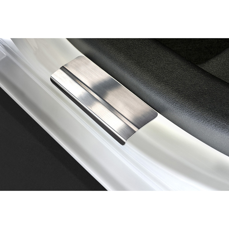 Seuils de portes inoxydable sur mesure pour Toyota Yaris III 5-portes 2014-2019 - 'Exclusive' - 4-pièces
