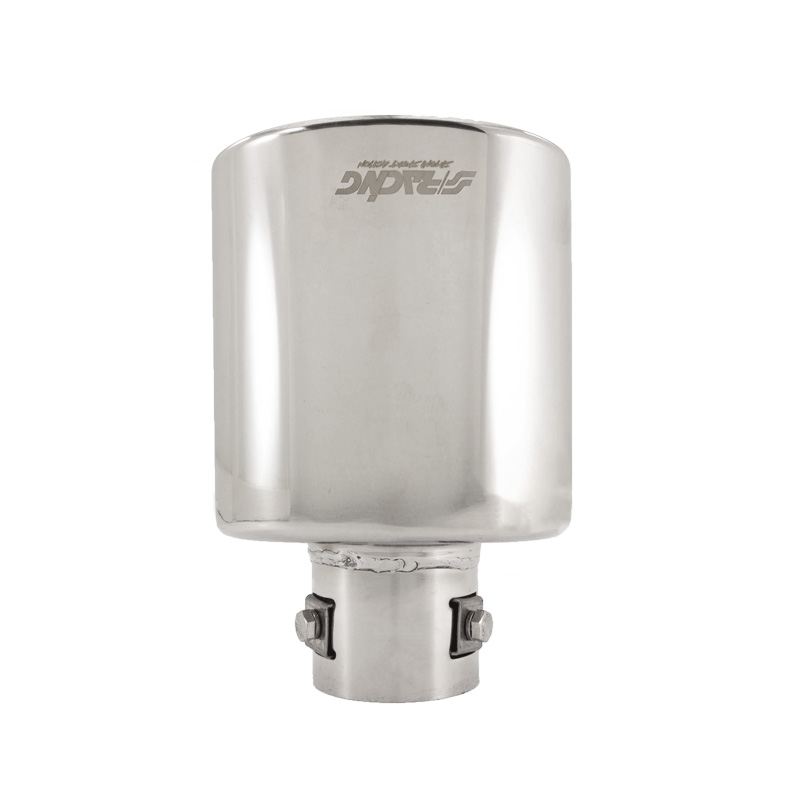 Simoni Racing Embout d'Échappement Ovale Inox - 119x76xL178mm - Montage ->55mm
