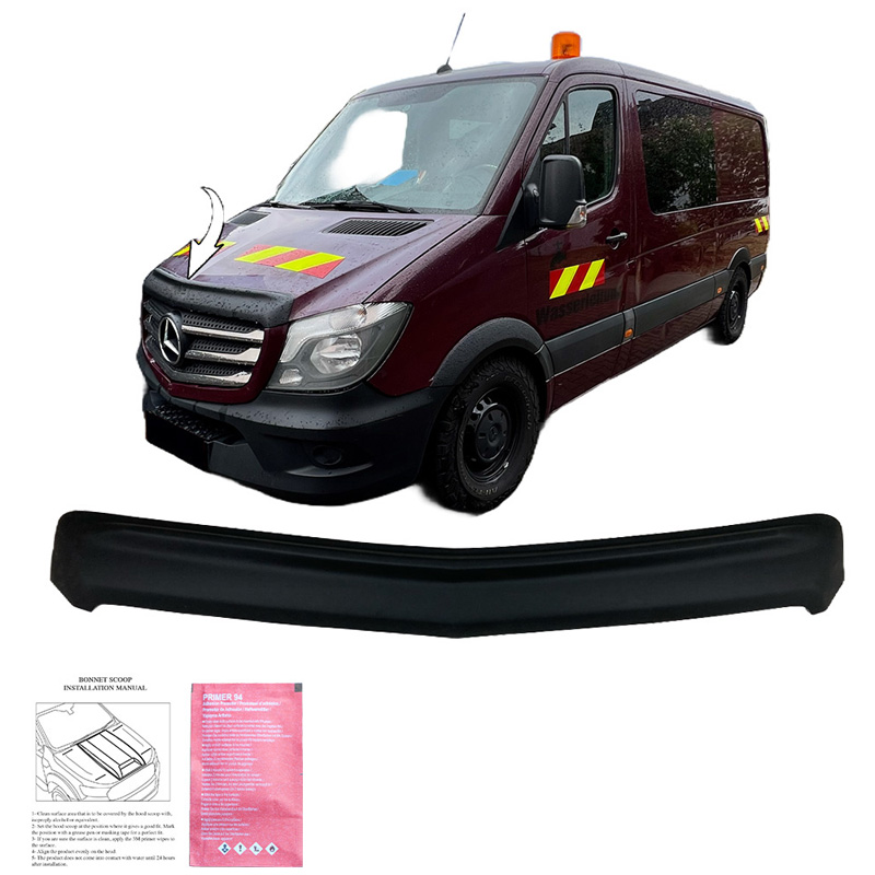 Protection du capot sur mesure pour Mercedes Sprinter W906 Facelift 2014-2018 - Version 2 - Noir mat