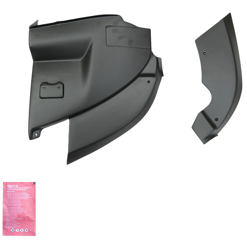 Caches de batterie et de phares sur mesure pour Volkswagen Transporter T5.1 2010-2015 - Noir mat