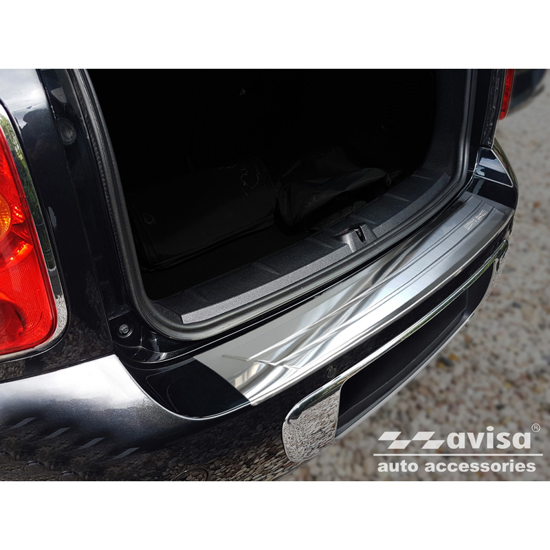 Protection de seuil arrière inox sur mesure pour Mini Countryman R60 2010-2014 'British Flag'