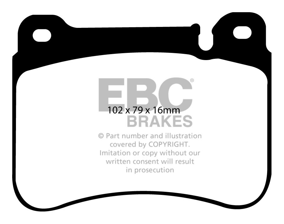 EBC Brakes MERCEDES C-Class (W203) C350 2005-2007 Remblokken voo