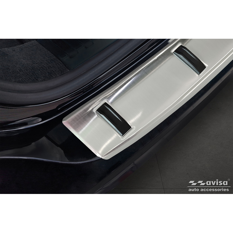 Protection de seuil arrière inox sur mesure pour Audi A6 (C8) Avant incl. S-Line 2018-2023 & Facelift 2023- 'STRONG EDITION'