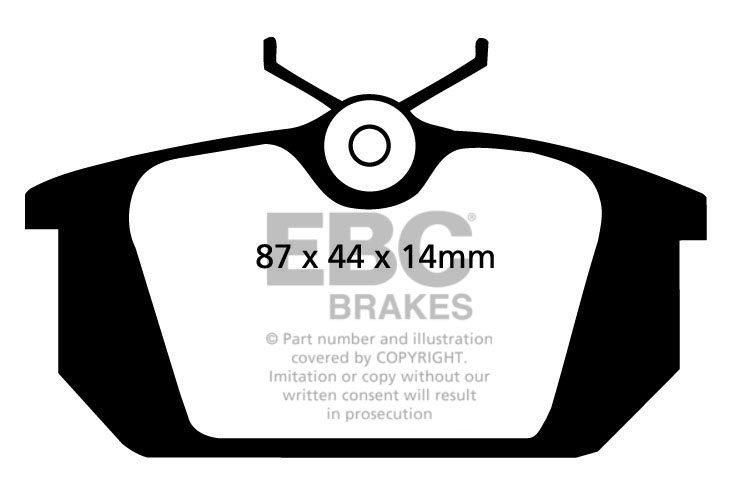 EBC Brakes FIAT Barchetta 1.8 95-99 Remblokken achterzijde