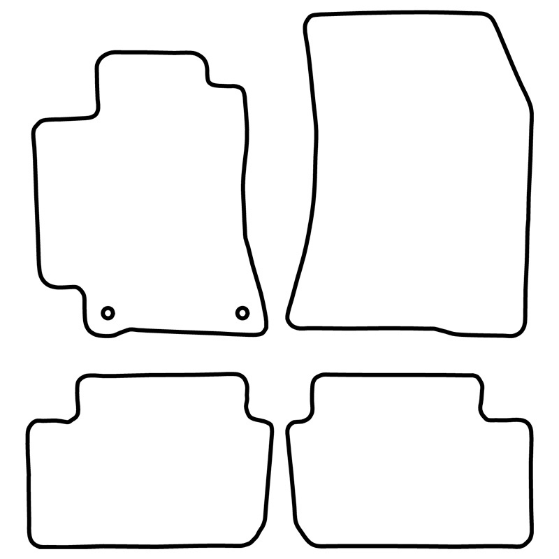 Set de tapis de sol en velours sur mesure pour Lexus IS200 1999-2005