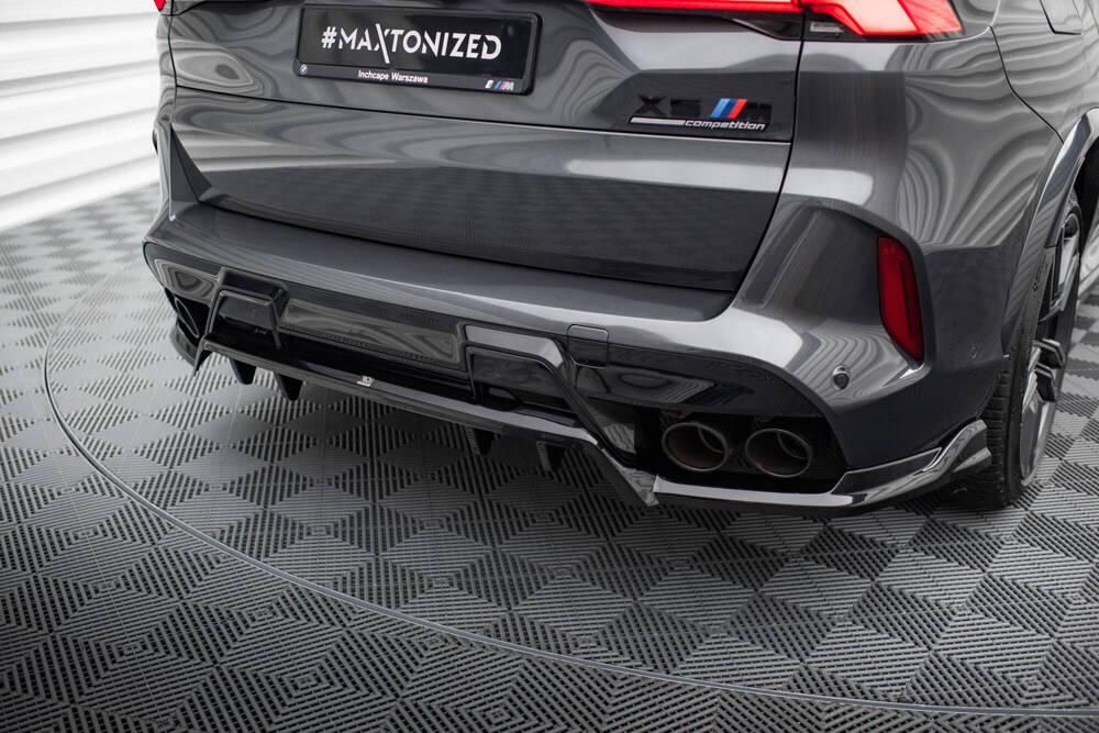 Diffuser passend voor BMW X5M F95 Facelift Maxton Glans Zwart