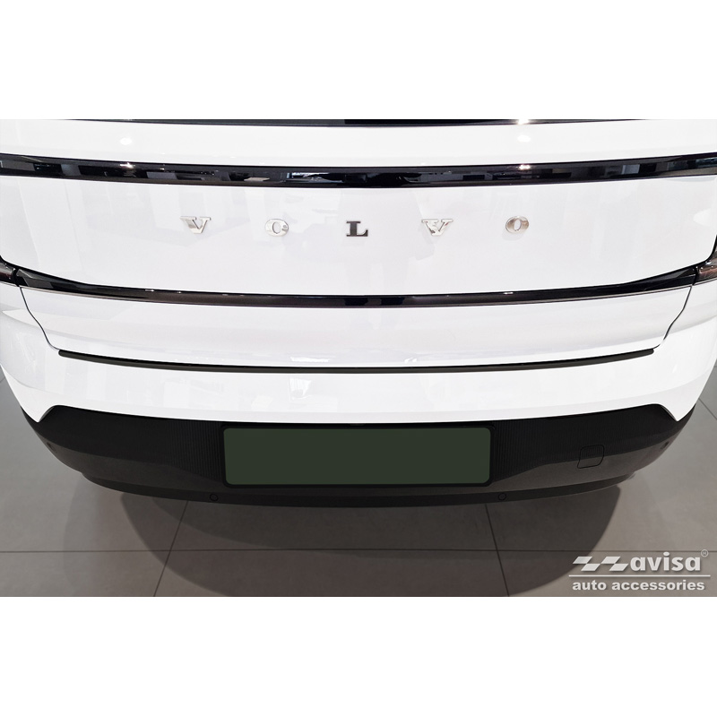 Protection de seuil arrière inox noir sur mesure pour Volvo EX30 2023- 'Ribs'
