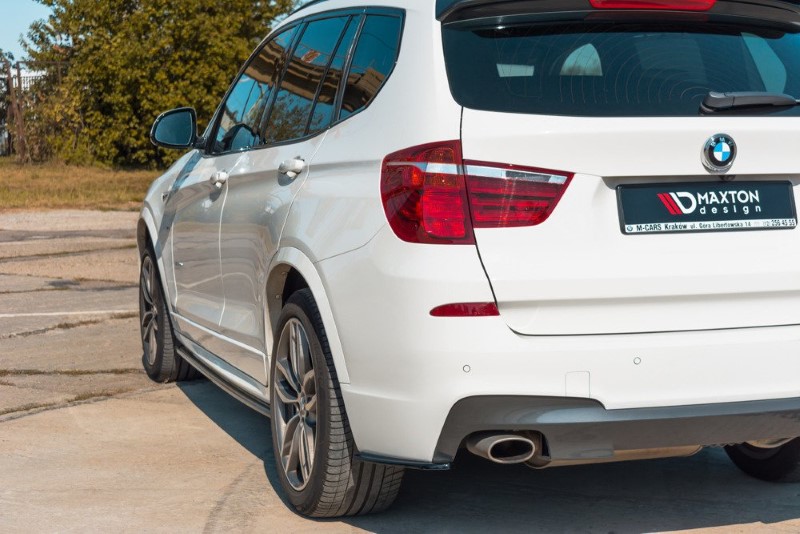 Achterzij Spoilers BMW X3 F25 M-Pack Facelift Glanzend Zwart