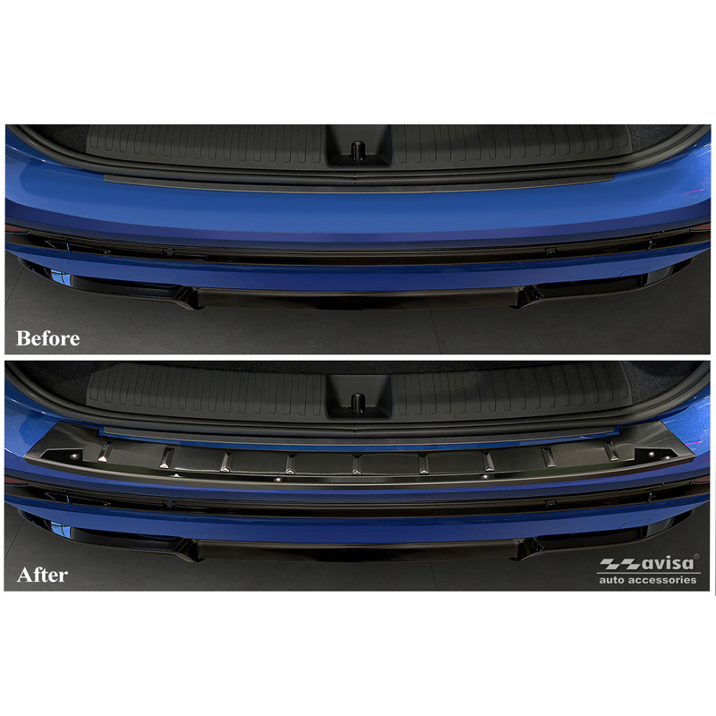 Avisa Protection de seuil arrière inox noir Audi Q6 e-tron (GFB) 2024- 'Shadow Premium'