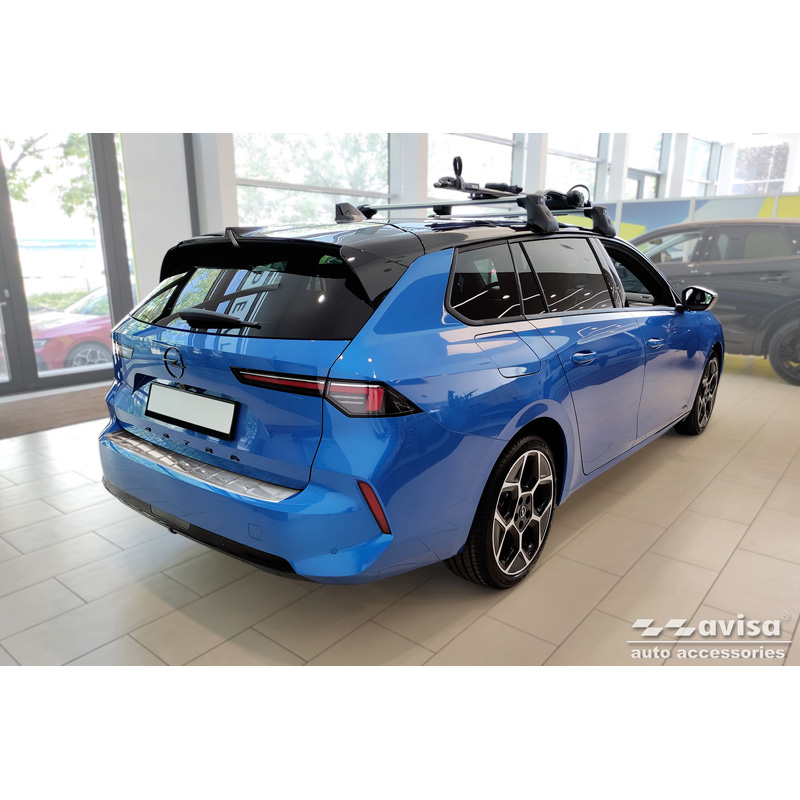 Protection de seuil arrière inox sur mesure pour Opel Astra L Sportstourer 2022- 'Ribs'