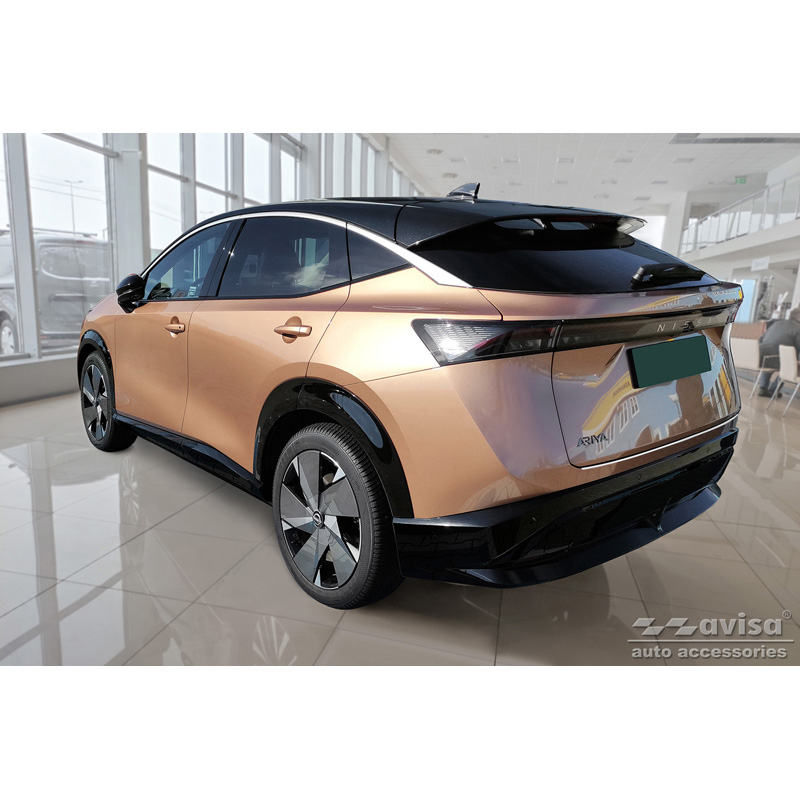 Protection de seuil arrière inox sur mesure pour Nissan Ariya 2022- 'Ribs'