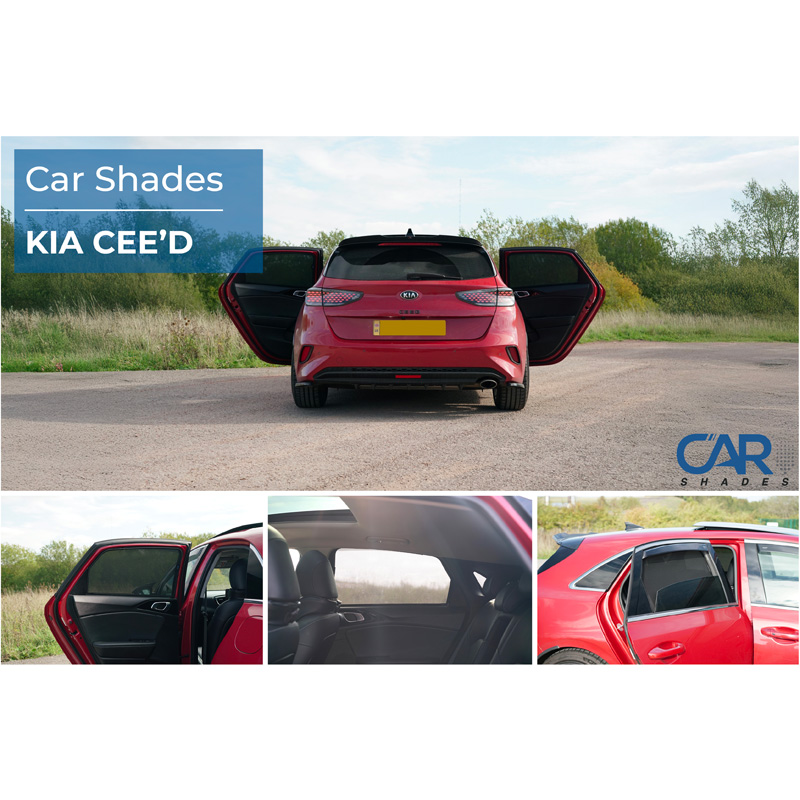 Set de Car Shades (portes arrières) sur mesure pour Kia Cee'd (CD) 5 portes 2018- (2-pièces)