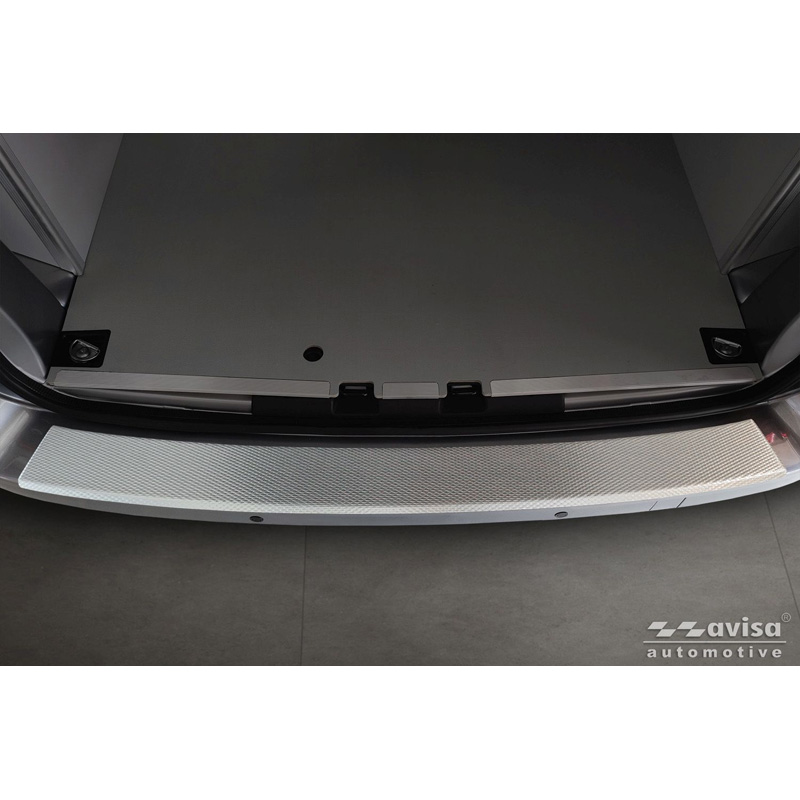 Avisa Protection de seuil arrière inox sur mesure pour Citroën Jumpy & Spacetourer / Peugeot Expert & Traveller / Toyota Proace 2016- / Opel Vivaro / Zafira Life 2019- (L1) '5WL'