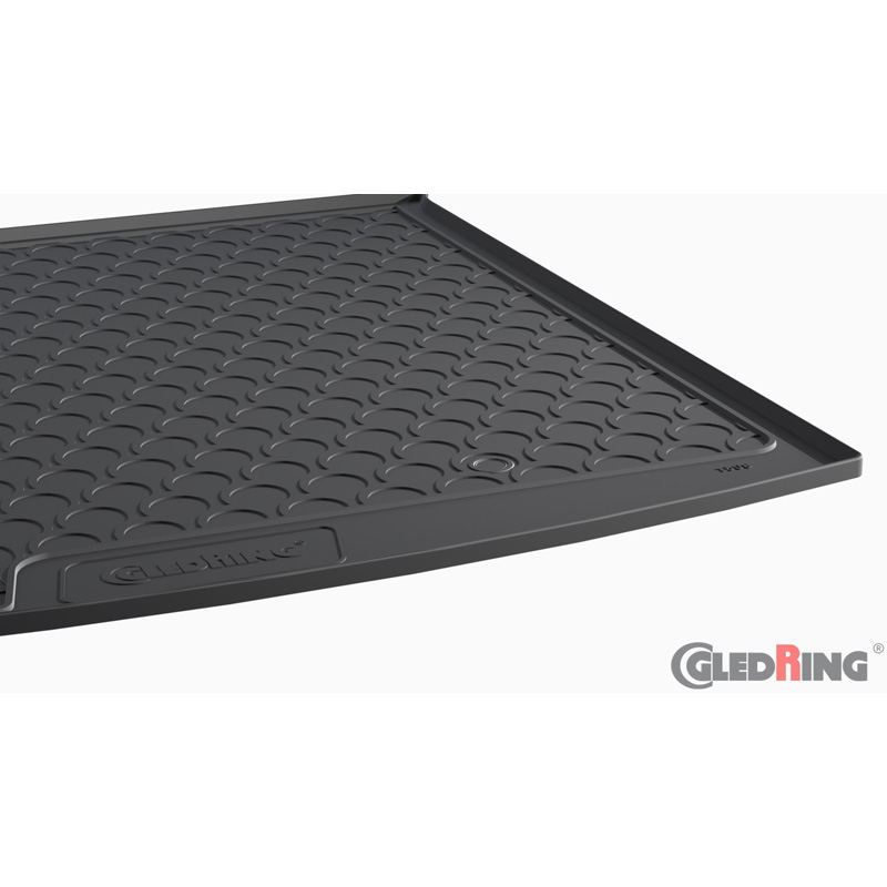 Coquille coffre-arrière Rubbasol (caoutchouc) sur mesure pour Skoda Kodiaq (5-Personnes) 2017-2024 (Sol en haut variable avec roue de secours)