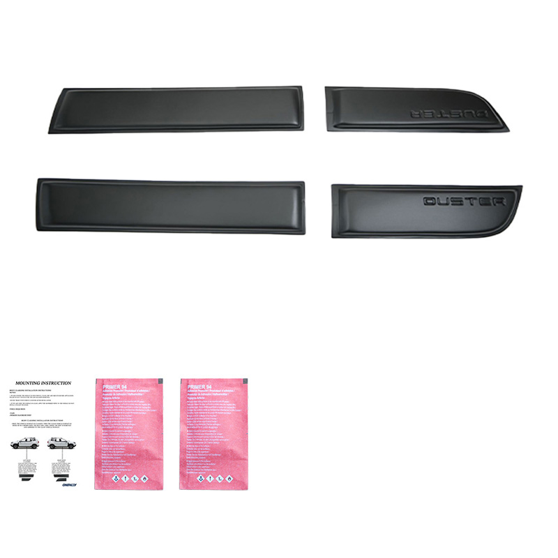 Jeu de baguettes de porte sur mesure pour Dacia Duster I 2010-2017 - Noir mat