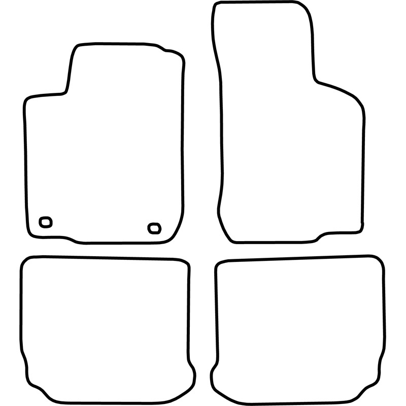 Set de tapis de sol en velours sur mesure pour Skoda Octavia 1997-2004