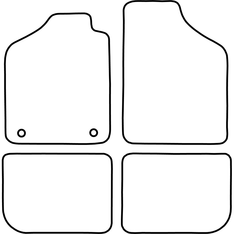 Set de tapis de sol en velours sur mesure pour Fiat Uno 1983-1994