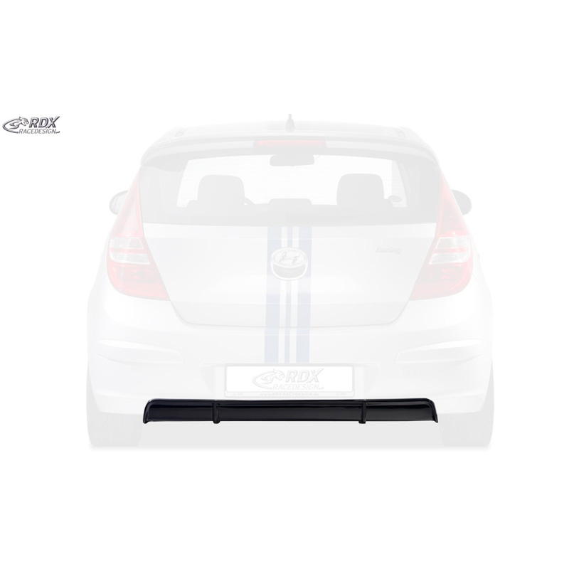 Jupe arrière 'Diffuseur' sur mesure pour Hyundai i30 (FD/FDH) 2007-2010 (ABS noir luisant)