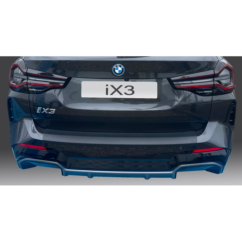 Protection de seuil arrière (ABS) sur mesure pour BMW iX3 (G08) 'M-Sport & 'M' 2022- Noir