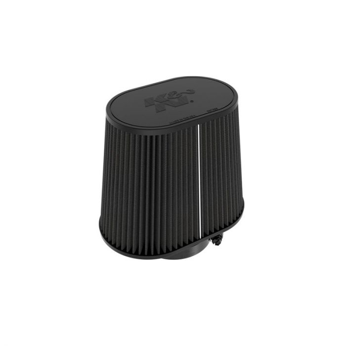 K&N Filtre à Air Noir Dryflow Universel Ovale/Conique 102mm raccordement, 146mm x 229mm de base, 178mm x 114mm en haut, 191mm hauteur (RU-3132HBK)