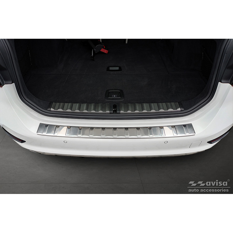 Protection de seuil arrière inox sur mesure pour BMW Série 3 G21 Touring 2019-2022 'Ribs'
