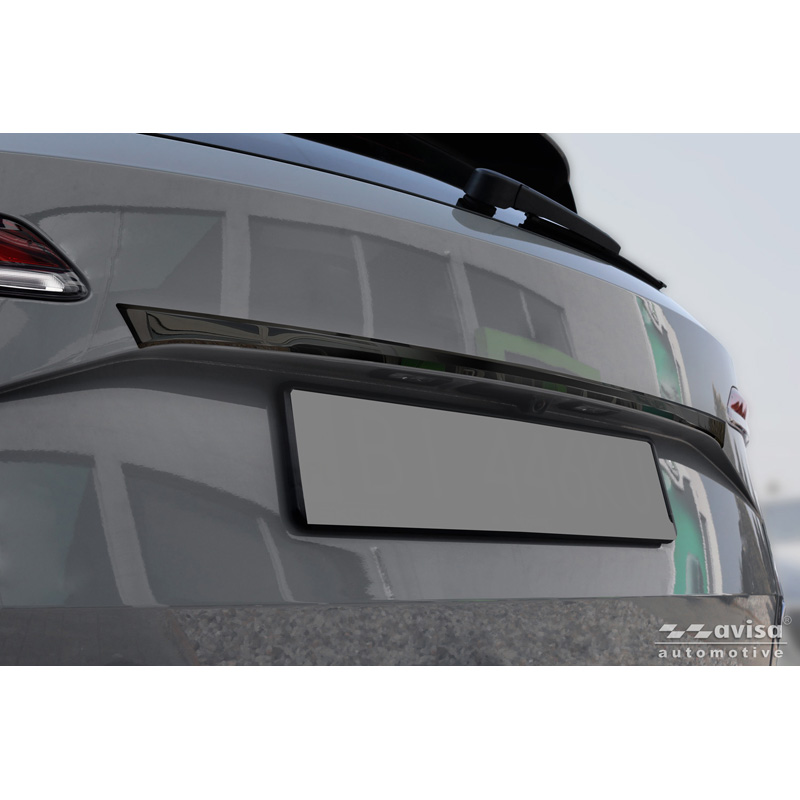 Avisa Moulure de hayon en Inox Noir Chrome sur mesure pour Skoda Karoq (NU7) Facelift 2022-