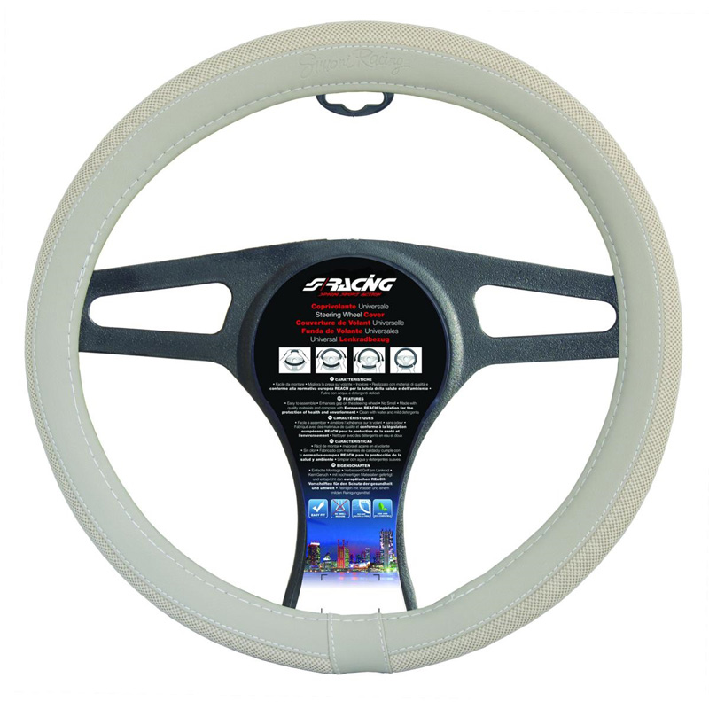 Simoni Racing Couvre-Volant 500 - Eco-Cuir Crème/Coton - 37-39cm