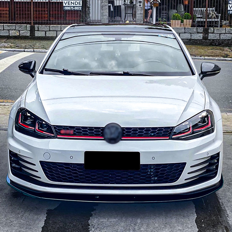 Spoiler avant sur mesure pour Volkswagen Golf VII GTi/GTD/R/R-Line 2012-2017 (ABS Noir luisant)