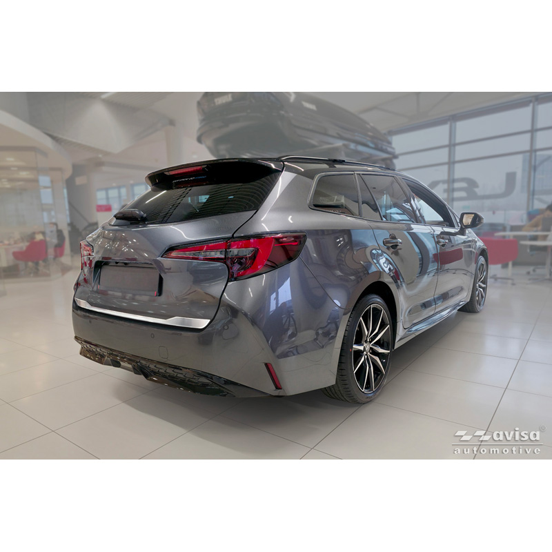 Avisa Revêtement d'habillage du hayon du coffre inox brossé sur mesure pour Toyota Corolla Touring Sports (E21) 2019-