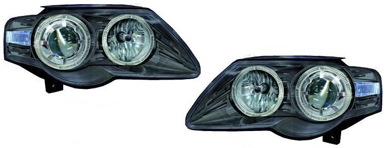 Phares VW Passat 3C Angel Eyes noire