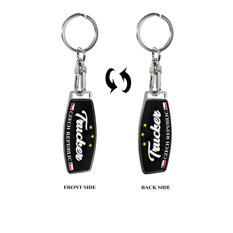 Porte-clés en acier inoxydable - Trucker/Czech Republic