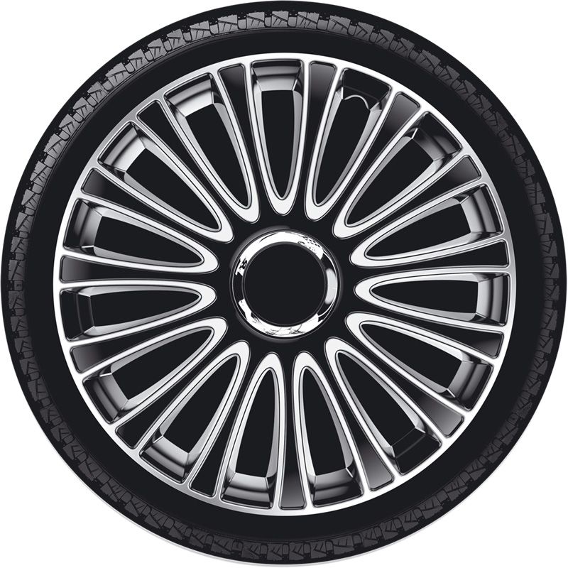 Jeu d'enjoliveurs LeMans 15-inch noir/argent
