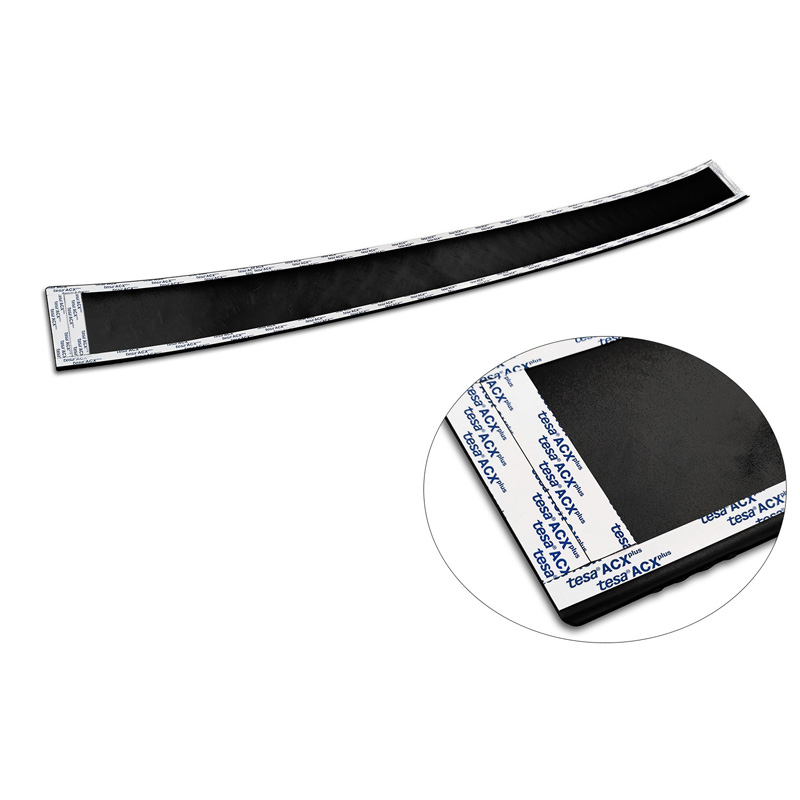 Protection de seuil arrière en aluminium noir mat sur mesure pour Opel Movano / Renault Master II 2010-2018 & 2018-2021 'Riffled Plate'