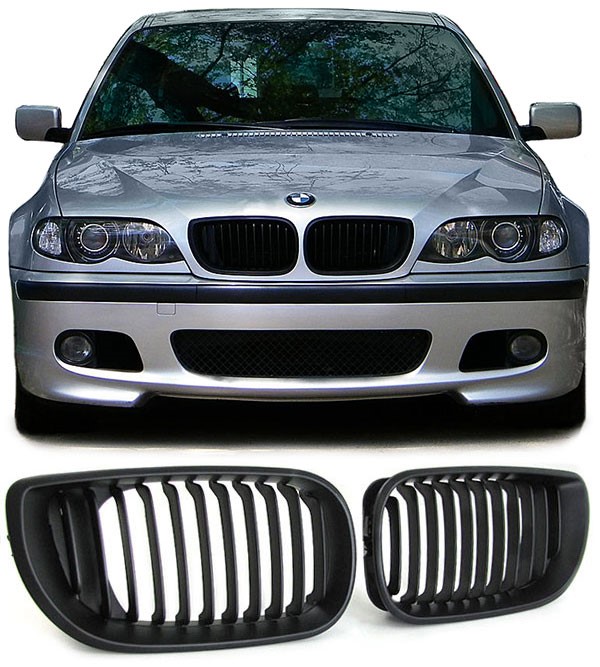 Grill zwart ribben BMW E46 Limousine/Touring 01-05