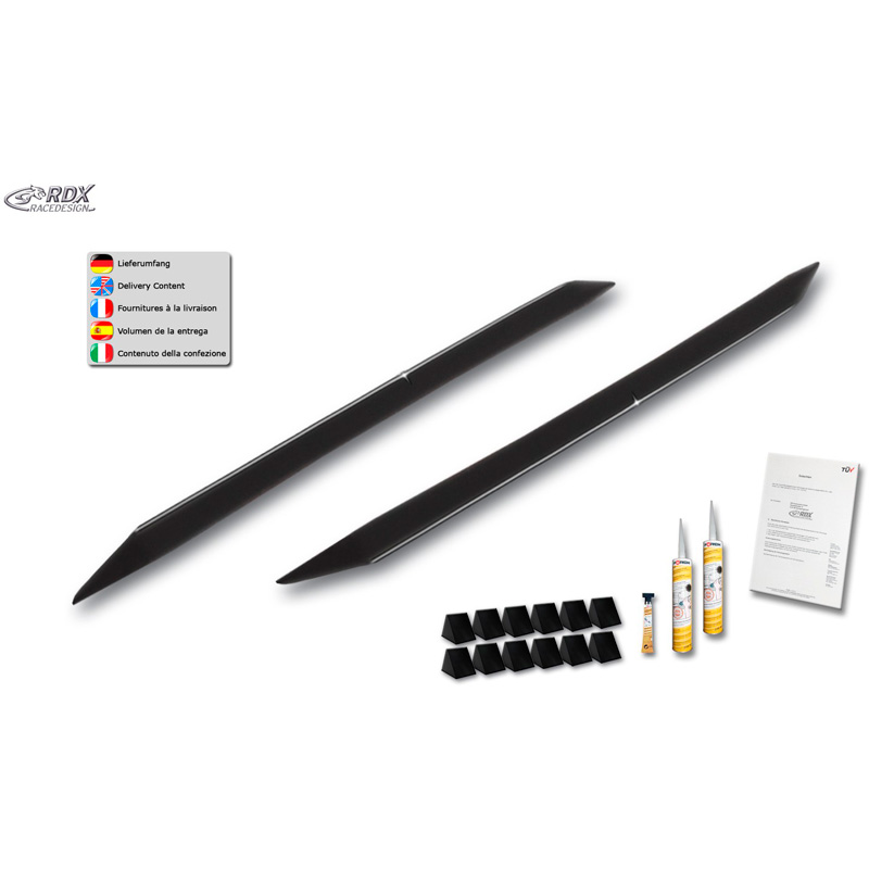 Jupes latérales 'Slim' sur mesure pour Citroën C1 II 2014- (ABS noir luisant)