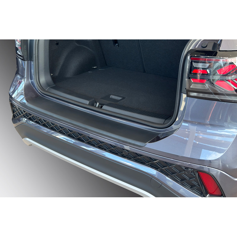 Protection de seuil arrière (ABS) sur mesure pour Volkswagen T-Cross Facelift 2024- Noir