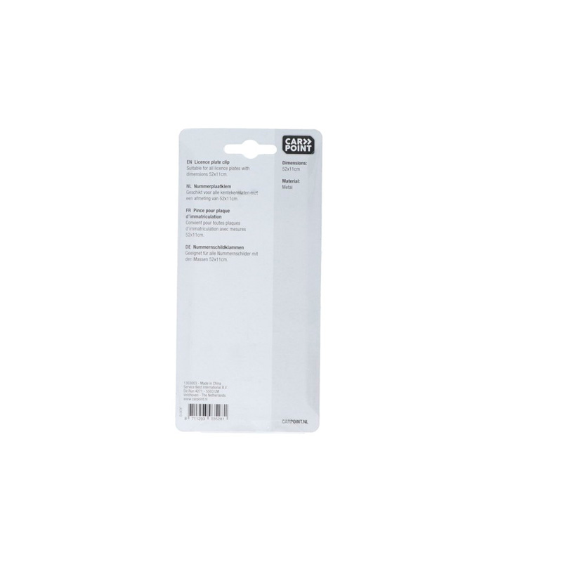 Carpoint Clips pour Plaque d'Immatriculation 2-pièces
