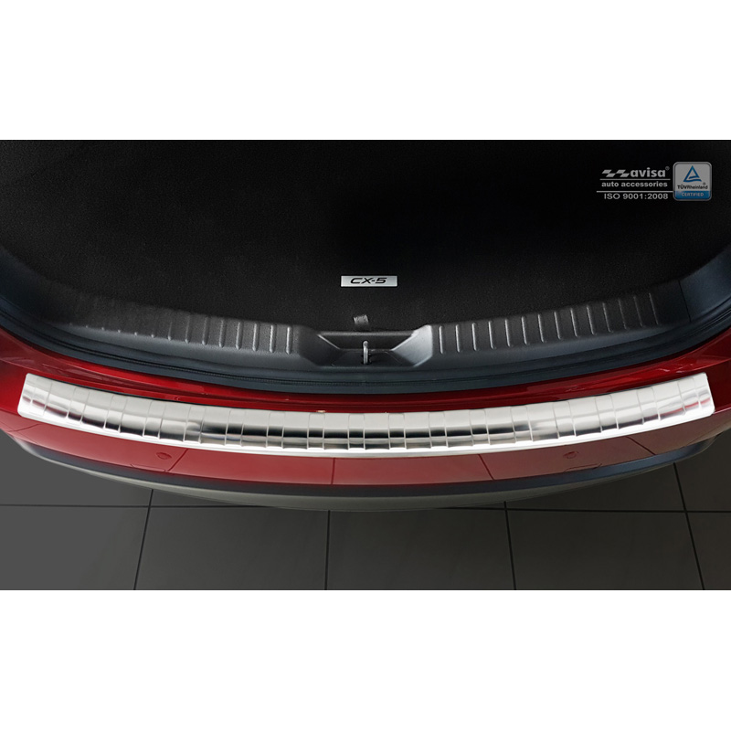 Protection de seuil arrière sur mesure pour Mazda CX-5 II 2017- incl. Facelift 'Ribs'