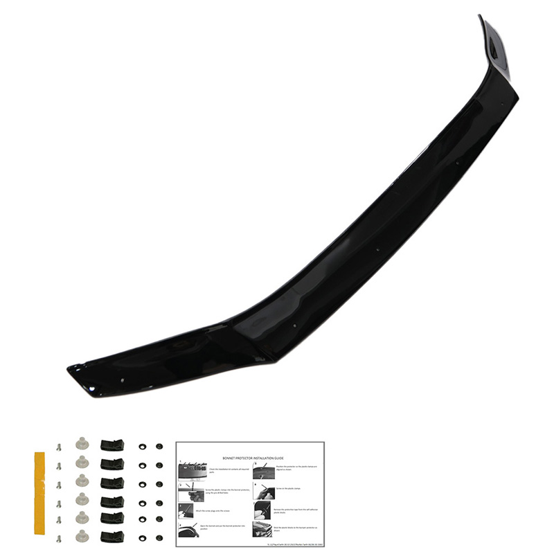 Protection du capot sur mesure pour Volkswagen Crafter MK2 2016- & MAN TGE MK1 PreFacelift 2016- - Noir brillant