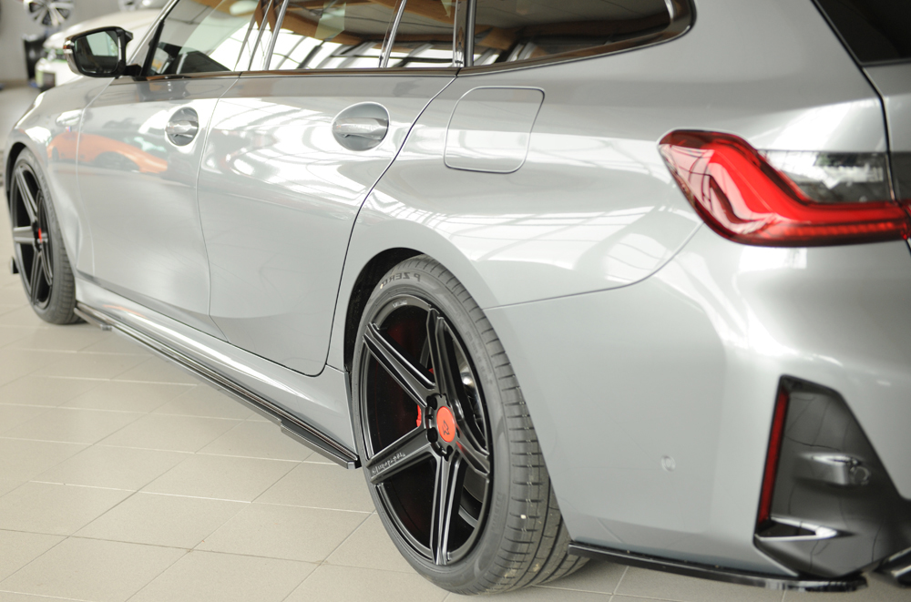 Zijskirts BMW 3 Serie M Pakket G20 G21 Rieger Glans Zwart