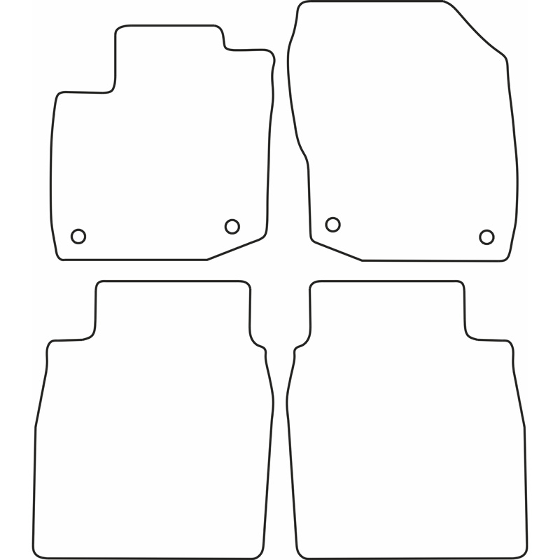 Set de tapis de sol sur mesure pour Honda Civic 3/5 portes 2012-2017