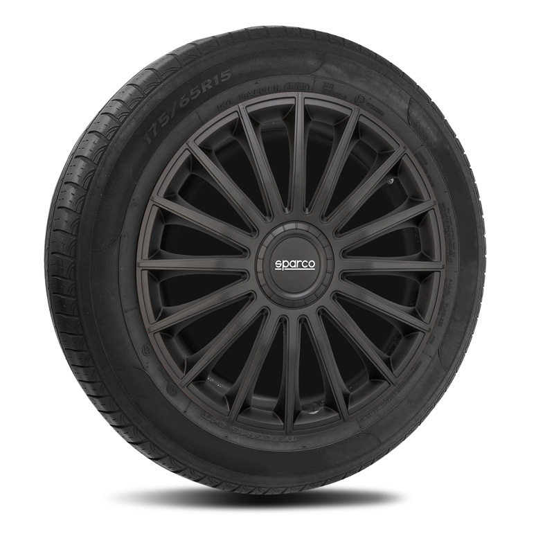 Sparco Enjoliveurs Treviso - 16-pouces - Noir - Set de 4 pièces