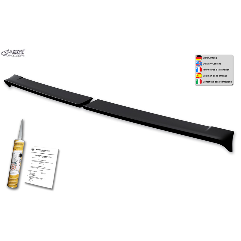 RDX Racedesign Becquet de toit sur mesure pour Renault Master 2010-2024 / Opel Movano 2010-2021 / Nissan NV400 2010-2021 / Nissan Interstar 2021-2024 (H2) (avec 2 portes battantes) (PU)