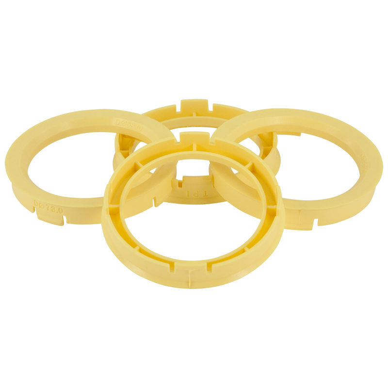 Set de Bagues de Centrage TPI - 72.5->58.1mm - Lemon Jaune