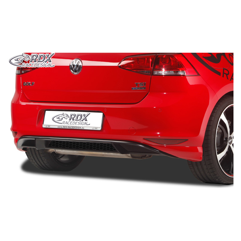 Jupe arrière 'Diffuseur' sur mesure pour Volkswagen Golf VII HB 3/5-portes 2012- 'GTI-Look' excl. GTi/GTD (PUR)