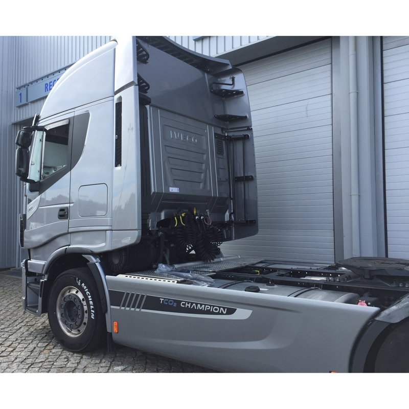 DGA Déflecteurs d'Air sur mesure pour Iveco Eurocargo / Eurostar / Eurotech / Eurotrakker / Stralis / Trakker (2-pièces)
