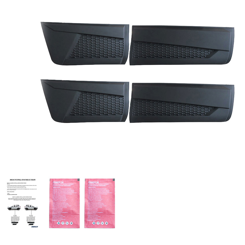 Jeu de baguettes de porte sur mesure pour Nissan Navara NP300 (D23) 2014-2021 (Jumbo) - Noir mat