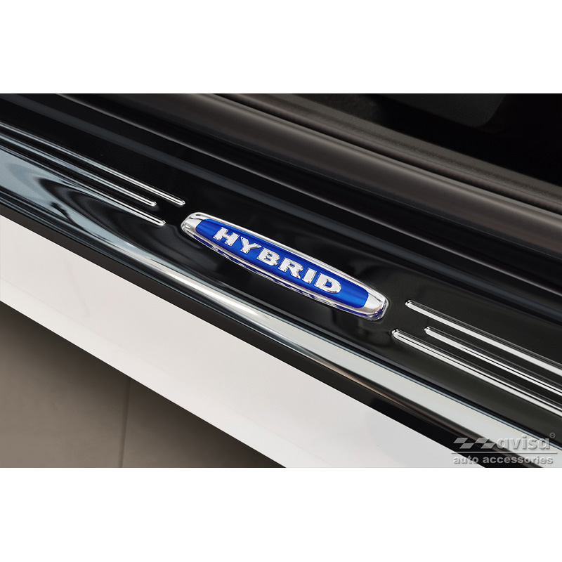 Seuils de portes inoxydable noir sur mesure pour Honda HR-V 2021- 'Hybrid'  - 4-pièces