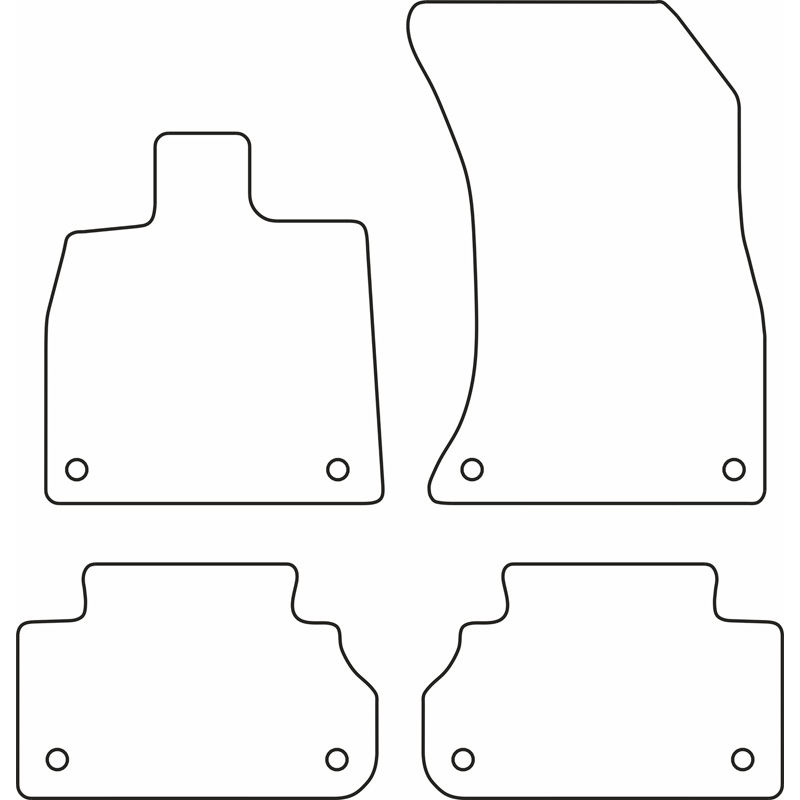 Set de tapis de sol en velours sur mesure pour Audi Q5 (FY) 2017-